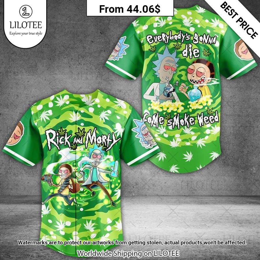 Rick n Morty Smoke Weed Baseball Jersey Such a charming picture.