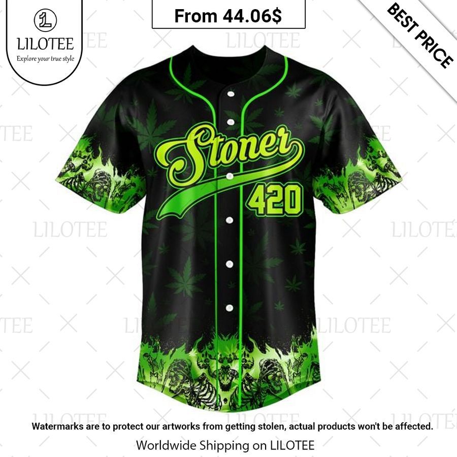 Skull Cannabis 420 Baseball Jersey This is your best picture man