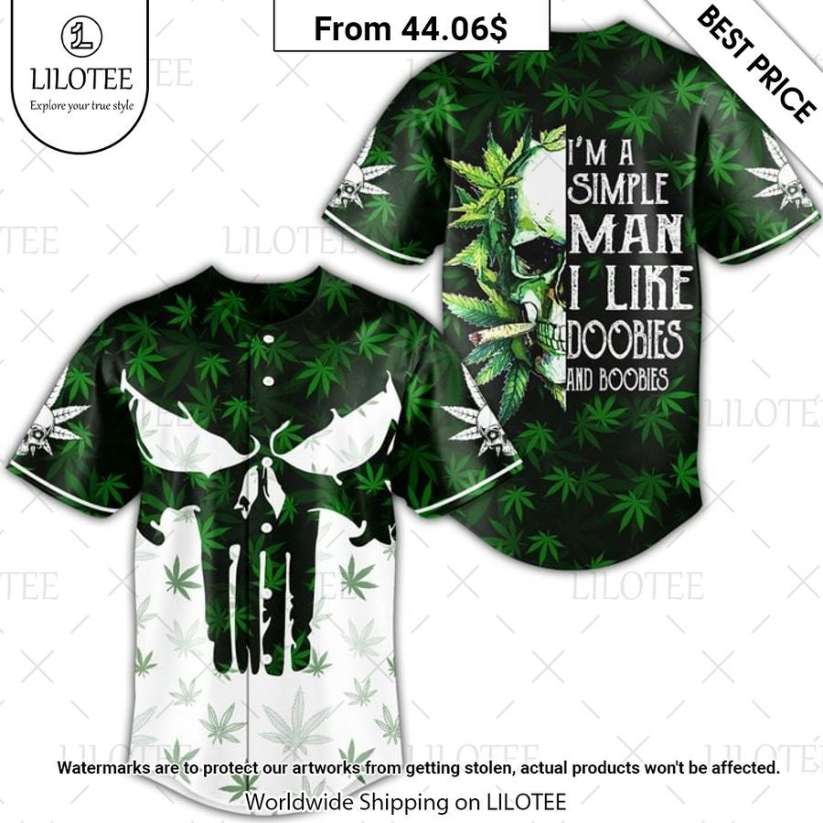 Skull Cannabis Baseball Jersey My favourite picture of yours