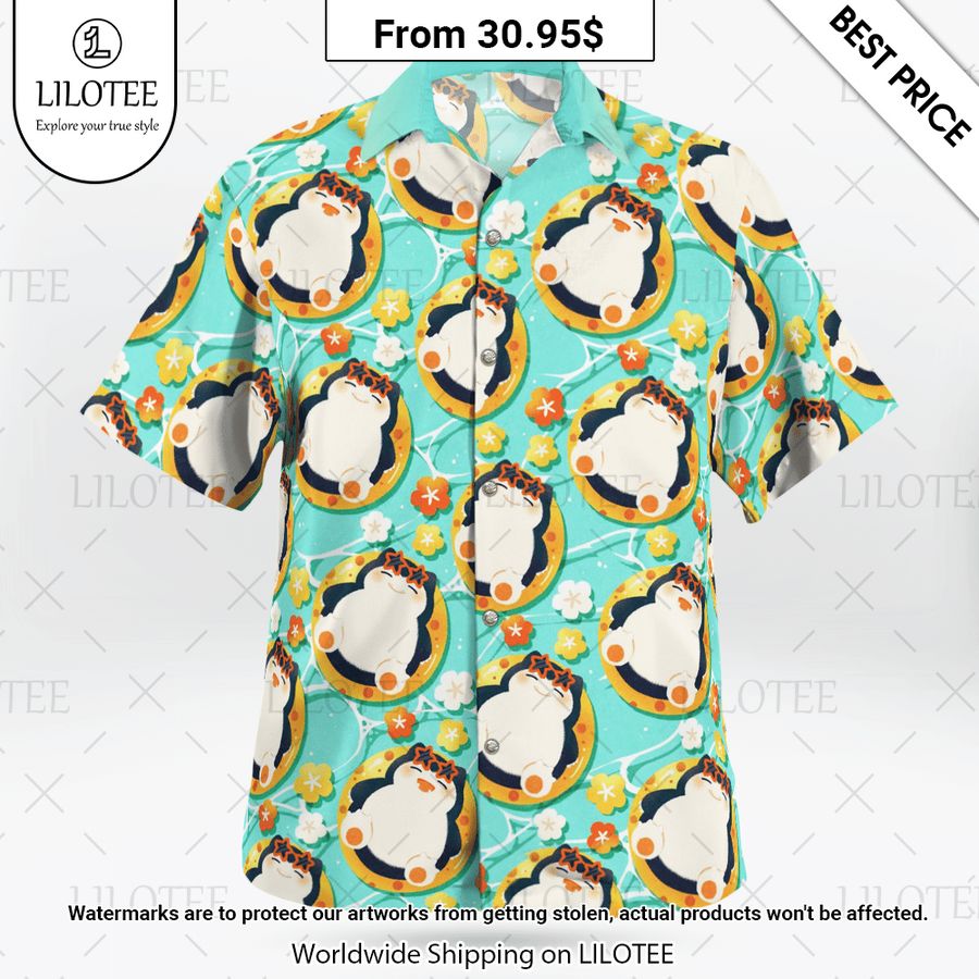Snorlax On Vacation Hawaiian Shirt Oh! You make me reminded of college days