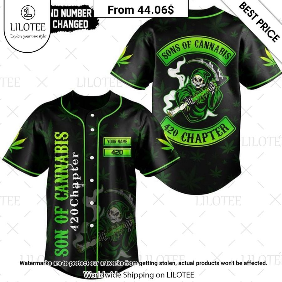Sons Of Cannabis Custom Baseball Jersey You look different and cute