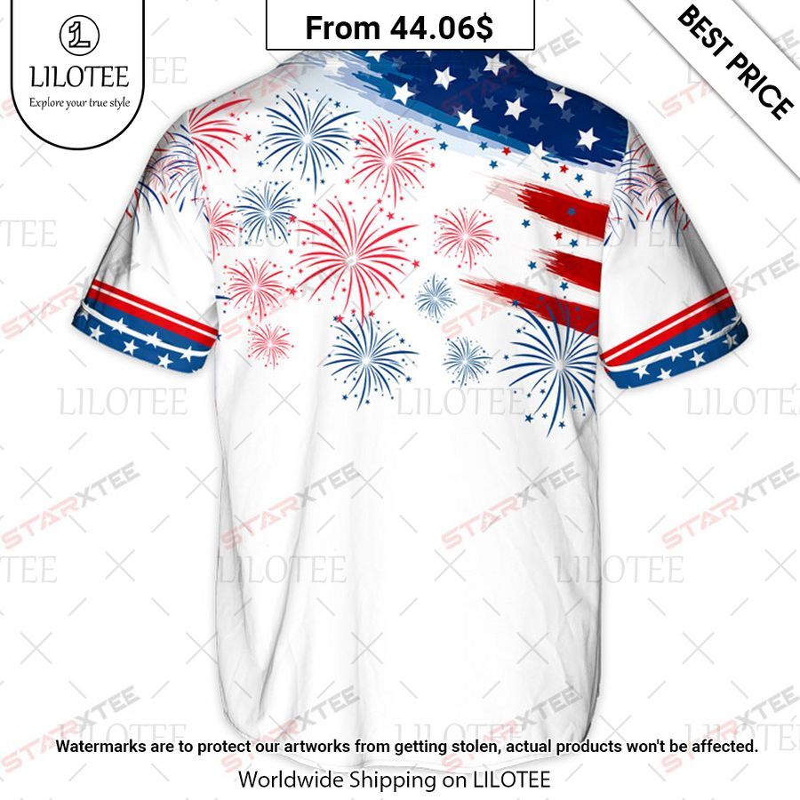 Star Wars 4th Of July Est. 1776 Baseball Jersey Radiant and glowing Pic dear