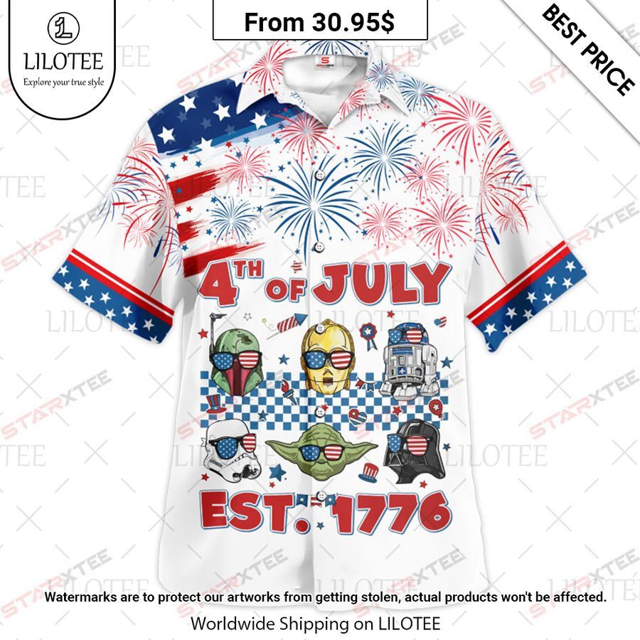 Star Wars 4th Of July Est. 1776 Gift For Fans Hawaiian Shirt Stand easy bro