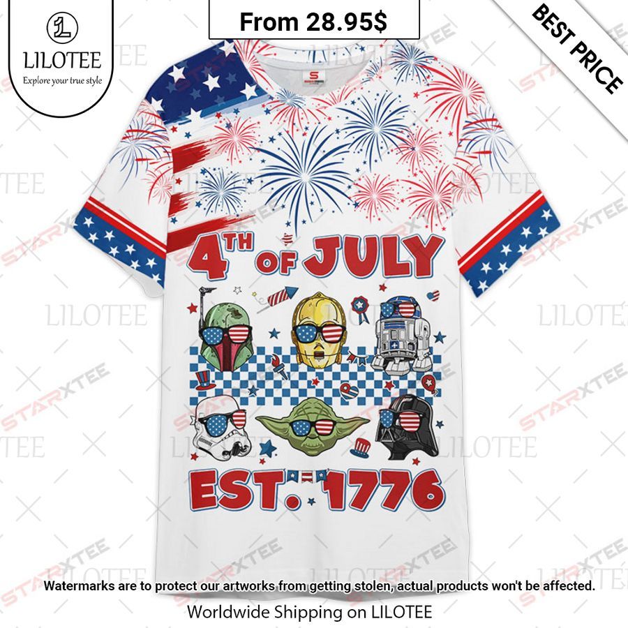 Star Wars 4th Of July Est. 1776 T Shirt Best picture ever