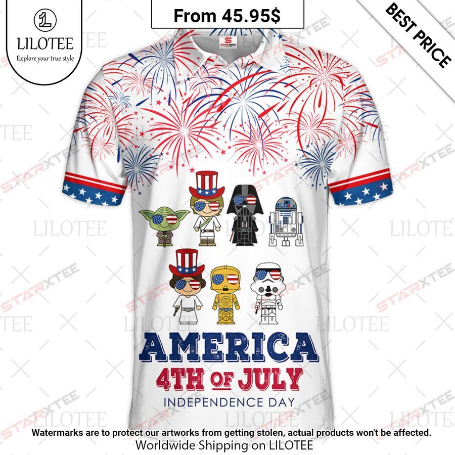 Star Wars America 4th Of July Independence Day Polo Shirt Long time