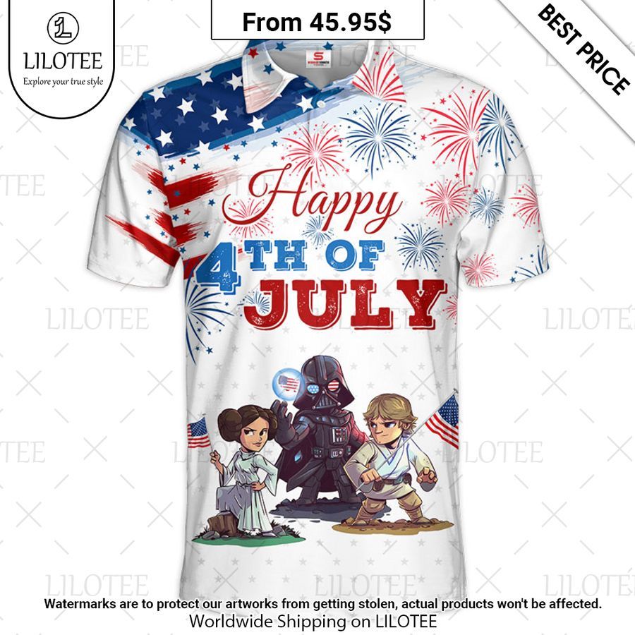Star Wars Happy 4th Of July Polo Shirt Nice Pic