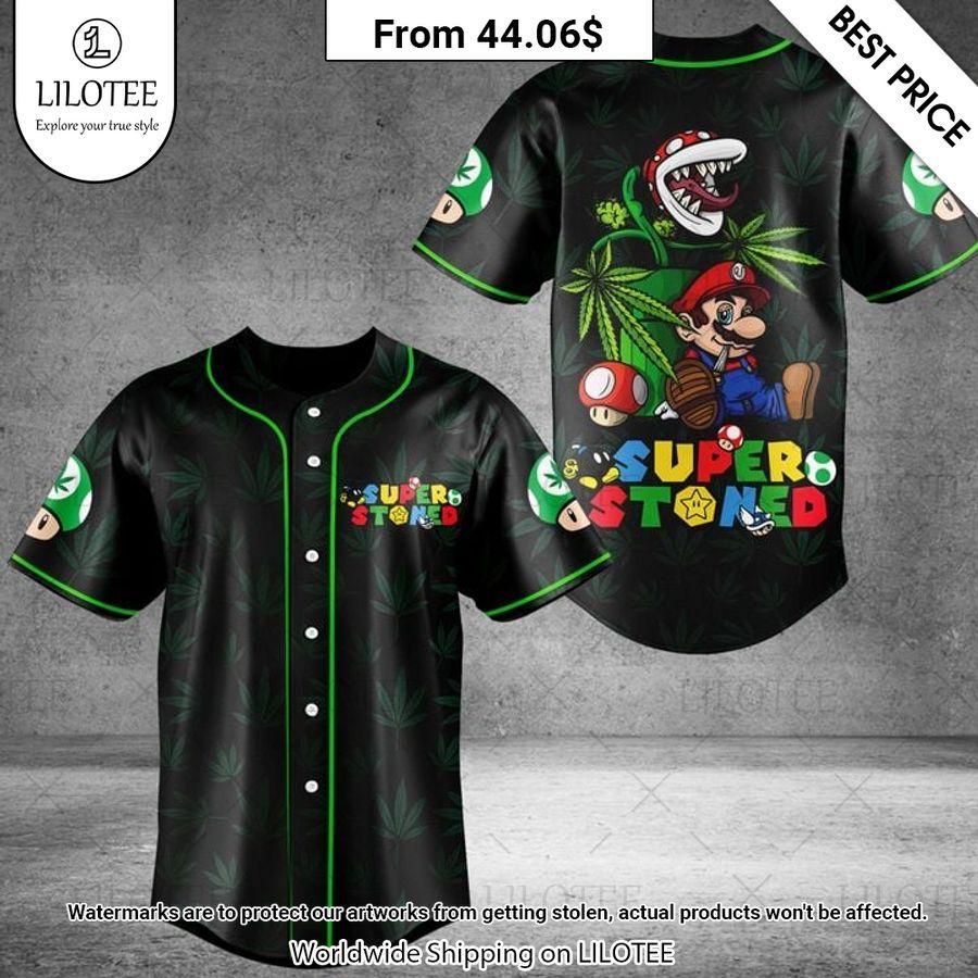 Super Stoned Mario Baseball Jersey You look so healthy and fit