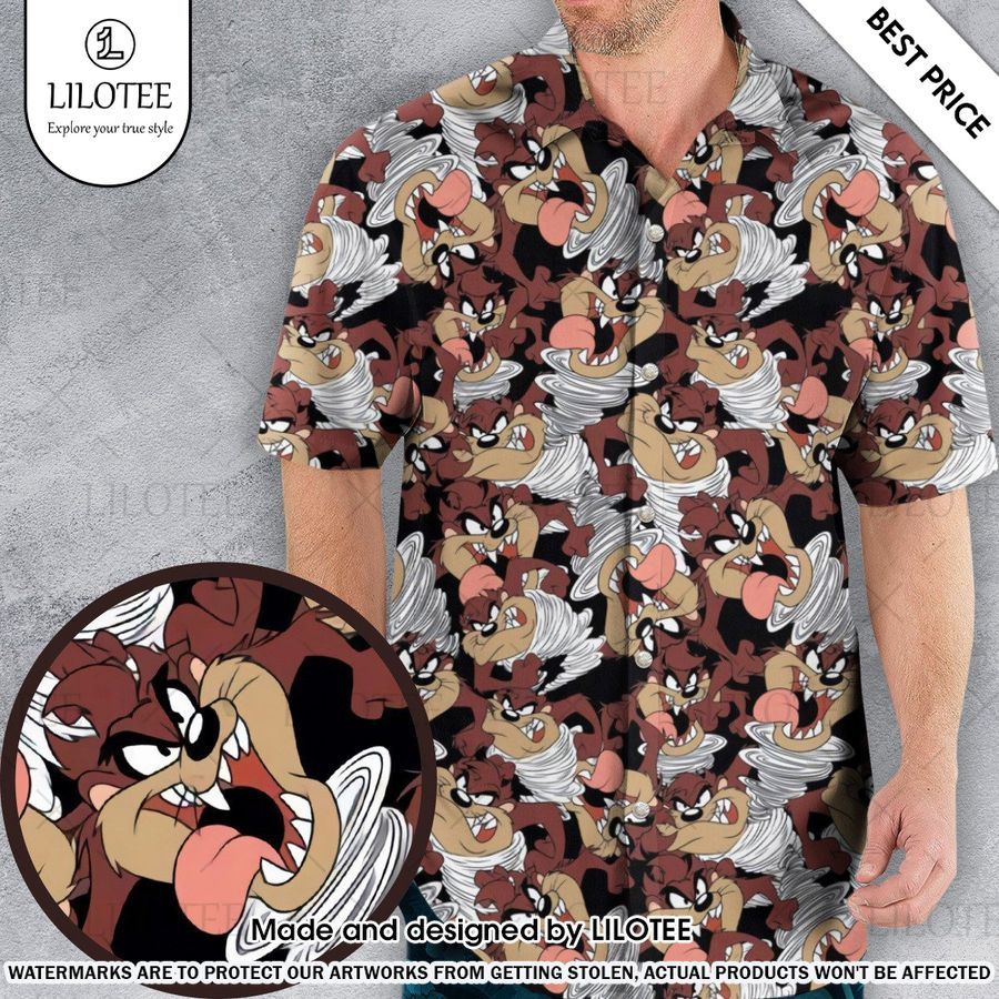 tasmanian devil looney tunes hawaiian shirt 1 831
